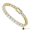 Luckacco Luxury 4MM Tennis Bracelet for Women Men Full Moissnaite Laboratory Diamond S925 Silver Wedding Jewelry GRA Certificate