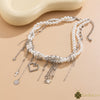 Luckacco Multi-layered Pearl Necklace for Women Party Y2K Trendy Clavicle Chain Fashion Heart Pendant Jewelry Accessories Gifts