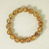 Luckacco Exquisite Jewelry Gifts Wealth Bring in Crystal Healing a Level Natural Coffee Golden Rutilated Quartz Elasctic Beads Bracelet