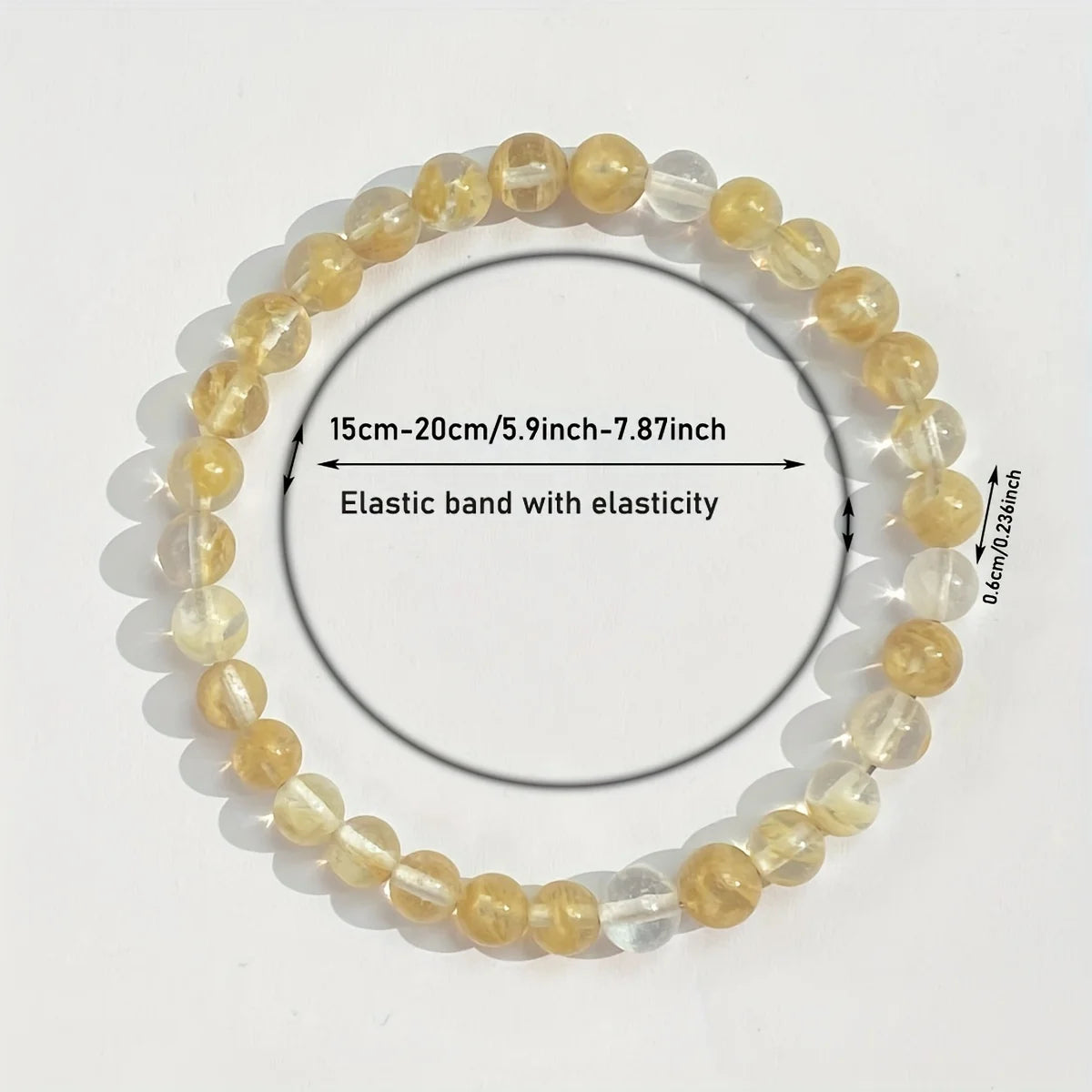 luckacco 1 pc/abundance and prosperity citrine bracelet optimism and happiness christmas gift for family [natural stone color random]