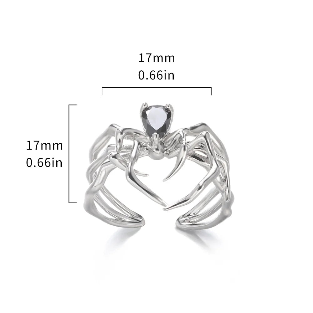 luckacco elegant stainless steel big bloom flower rings for women gold color sun starfish open ring finger jewelry wedding her gift punk