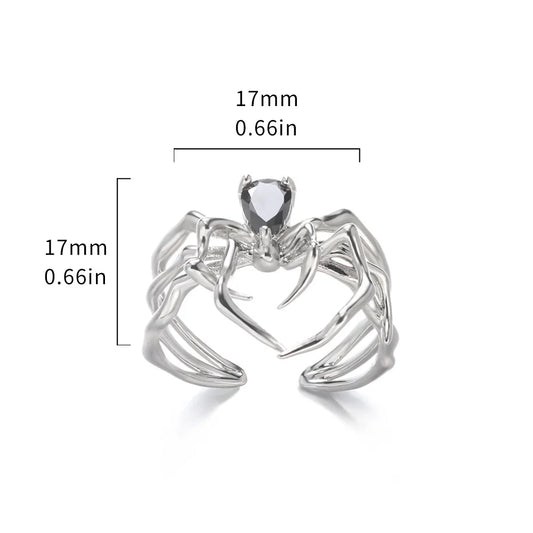Luckacco Elegant Stainless Steel Big Bloom Flower Rings For Women Gold Color Sun Starfish Open Ring Finger Jewelry Wedding Her Gift Punk