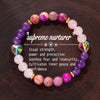 Luckacco 1pc/Strength and Protection Bracelet Imperial Jasper and Love Crystal Handmade Bracelet for Men and Women Cultivate Inner Peace