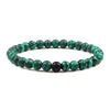 Luckacco Natural Green Malachite Stone Lava Bracelets Women Men Strand Charm Buddha Beads Bracelet Yoga Prayer Handmade Jewelry Gift