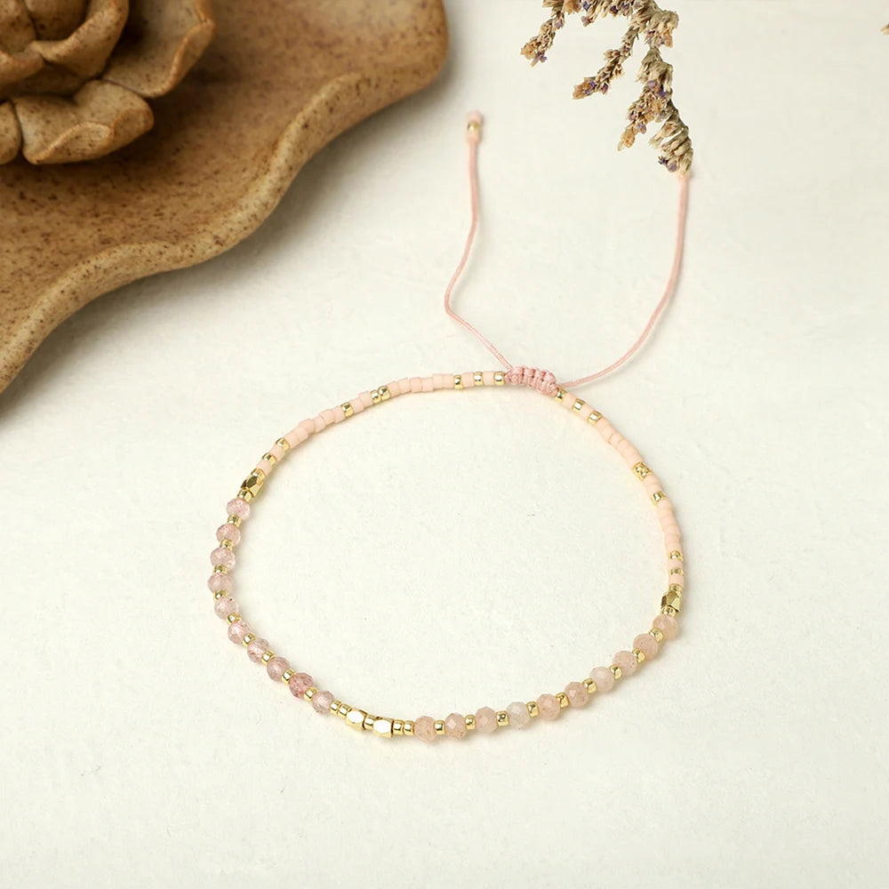 luckacco shinus miyuki beaded bracelet gift seed bead simple bracelets for women pulseras 2022 jewelry adjustable natural stone armband