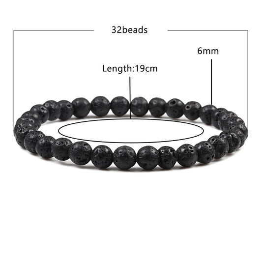 Luckacco 10mm Tiger Eye Natural Stone Beads Bracelet 3 Size Buddha Lava Round Beads Elasticity Rope Bracelets for Men Yoga Handmade Jewel