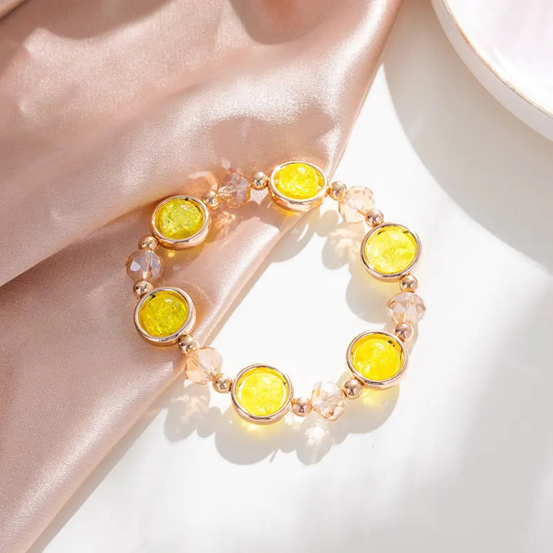 luckacco popcorn bead sweet bracelet for children women cute cloud flower pendant bracelets kids girls charm wish bracelet