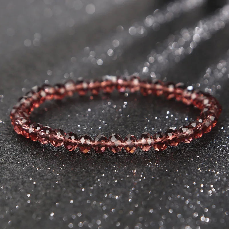 luckacco new artificial austria crystal bracelet fashion shiny stone beads elasticity rope strand bracelets for women jewelry
