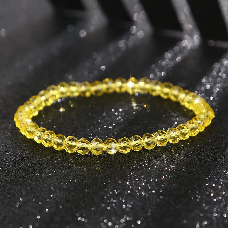 luckacco new artificial austria crystal bracelet fashion shiny stone beads elasticity rope strand bracelets for women jewelry