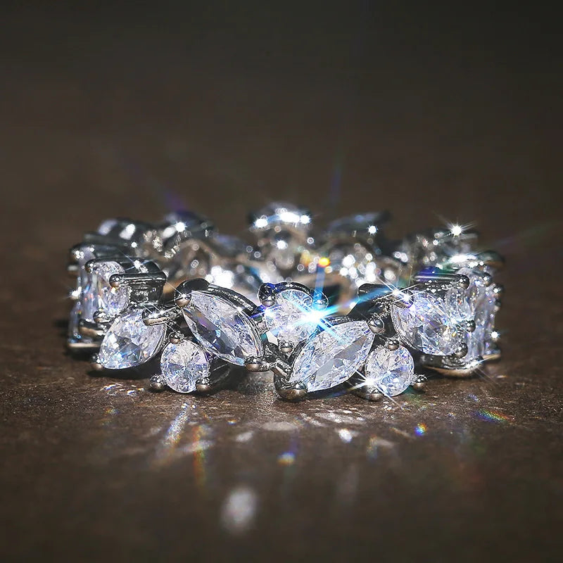 luckacco daily picks new promise rings for women dazzling cubic zircon graceful lady accessories party nice girl gift trendy jewelry