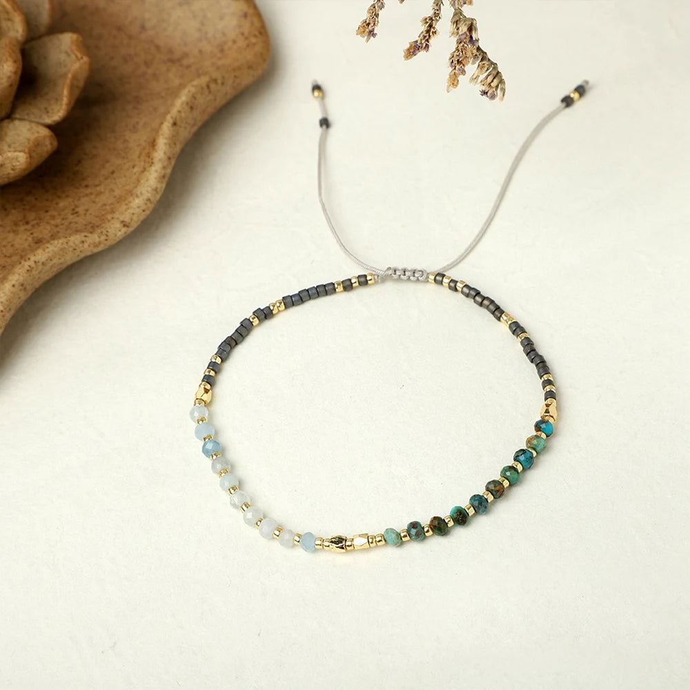 luckacco shinus miyuki beaded bracelet gift seed bead simple bracelets for women pulseras 2022 jewelry adjustable natural stone armband