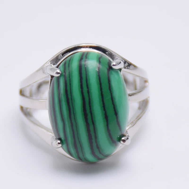 luckacco new women fashion ring natural stone pink quartz purple crystal lapis opening rings opal oval bead adjustable size party jewelry