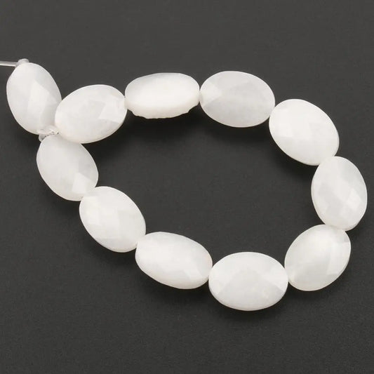 Luckacco Natural Faceted Turquoises Agates Jades Snakeskin Jaspers Stone Oval Round Shape Bead For Jewelry Making DIY Bracelet Accessorie