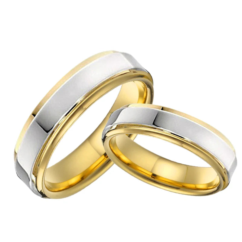 luckacco usa size 5 to 15 western titanium fashion jewelry couple wedding rings for men and women alliance love marriage finger ring
