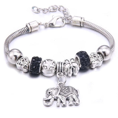 Luckacco  dragonfly owl Shape Crystal Charm Bracelets Beads Bracelet Women DIY Beads Brand Bracelets & Bangles Jewelry Gift