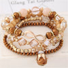 Luckacco DIEZI Ethnic Korean Crystal Bead Bracelets for Women Men Bracelet Natural Stone Charms Wristband Bracelet pulseira feminina