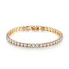 Luckacco 4mm Cubic Zirconia Tennis Bracelet Iced Out Chain Bracelets For Women Men Gold Silver Color Men Bracelet CZ Chain Homme Jewelry