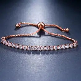 Luckacco Emmaya Classic Crystal Beads Friendship Bracelet White Zircon Adjustable Jewelry For Women Charming  Dress-Up