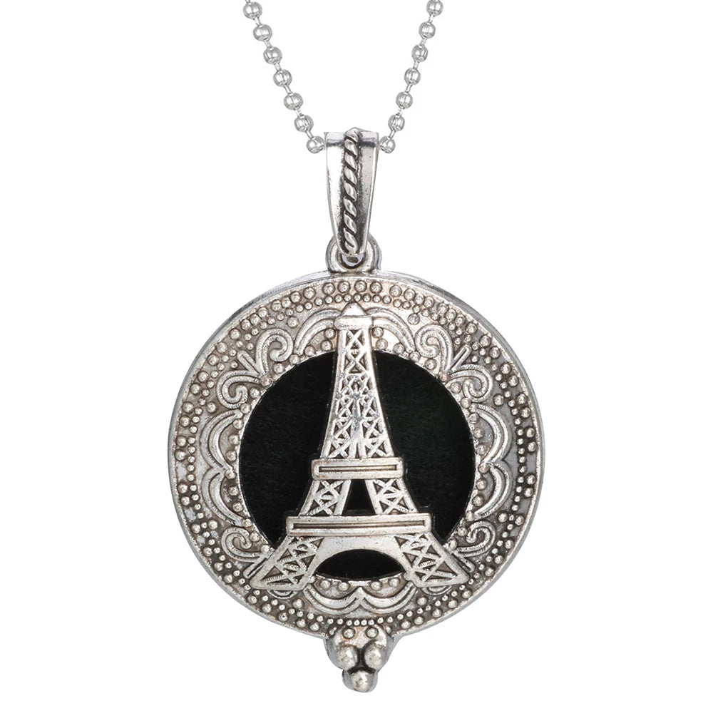 luckacco aromatherapy necklace tree of life diffuser jewelry vintage open locket pendant essential oil perfume aroma diffuser necklace