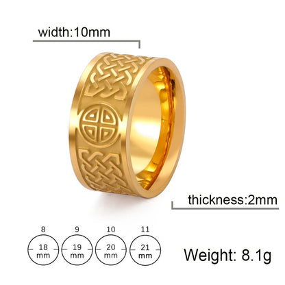 Luckacco My Shape Stainless Steel Ring for Men Women Nordic Viking Celtics Knot Finger Rings Vintage Jewelry Men's Ring bague femme Gift