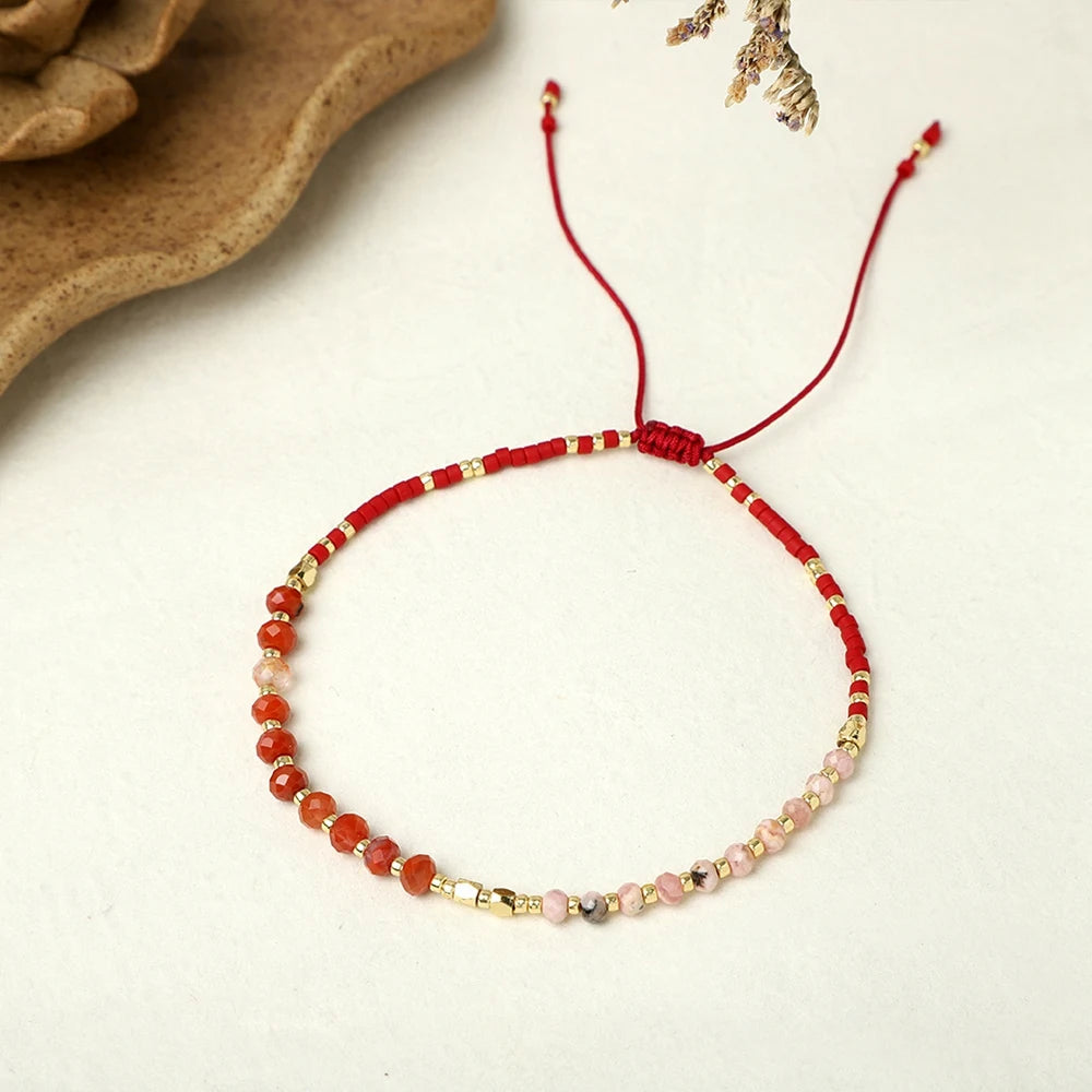 luckacco shinus miyuki beaded bracelet gift seed bead simple bracelets for women pulseras 2022 jewelry adjustable natural stone armband