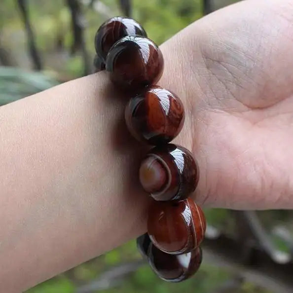 luckacco natural dream sardonyx bracelet men and women ethnic style bracelet jewelry