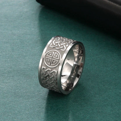 Luckacco My Shape Stainless Steel Ring for Men Women Nordic Viking Celtics Knot Finger Rings Vintage Jewelry Men's Ring bague femme Gift