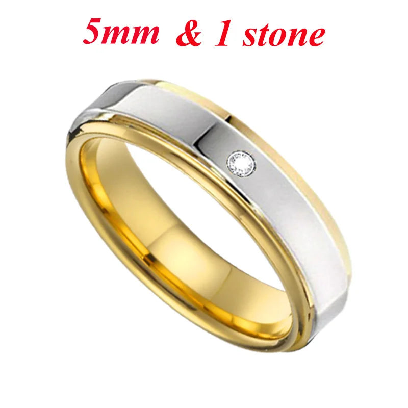 luckacco usa size 5 to 15 western titanium fashion jewelry couple wedding rings for men and women alliance love marriage finger ring