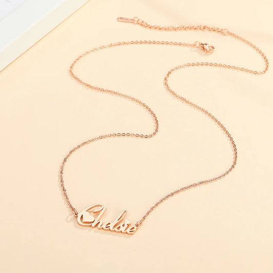Luckacco weekly pick 925 Sterling Silver Name Necklace Custom Necklaces Jewelry Personality Letter Choker Necklaces with Name for Women Girls