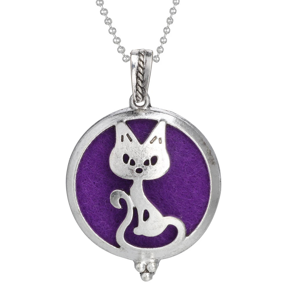 luckacco aromatherapy necklace tree of life diffuser jewelry vintage open locket pendant essential oil perfume aroma diffuser necklace