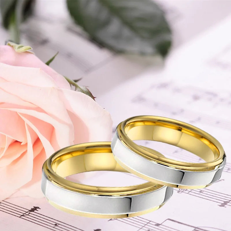 luckacco usa size 5 to 15 western titanium fashion jewelry couple wedding rings for men and women alliance love marriage finger ring