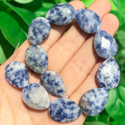 Luckacco Natural Faceted Amethysts Labradorite Aventurine Tiger Eye Water Drop Shape Stone Beads DIY Charm For Jewelry Making Bracelet