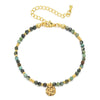 Luckacco shop's pick Thin Natural Stone African Turquoises Beads Bracelet Women Bohe Colorful Energy Yoga Meditation Strand Bracelets Friendship