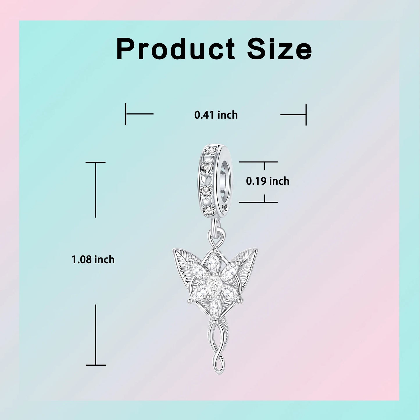 luckacco 925 sterling silver charms flower grass leaf pendants fit 4mm hole diameter bracelets fine diy jewelry gifts