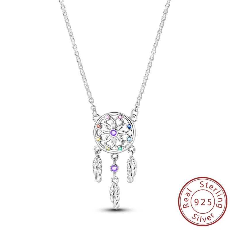 luckacco necklace 925 sterling silver butterfly love heart bear classic simple adjustable necklace for women girl fashion jewelry gifts