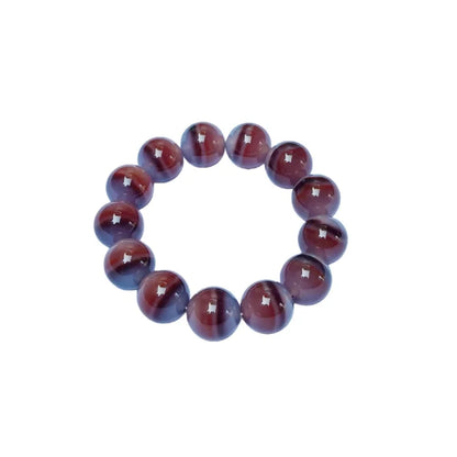 Luckacco 17mm Round With High-quality Cinnabar Material Bead Natural Thread Shaped Pharmacist Agate Dzi Beads Bracelet