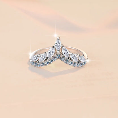 Luckacco FIRERING 100% Full Olive Moissanite Crown Ring GRA Certificate Passed Diamond Test Women Jewelry Gift S925 Silver