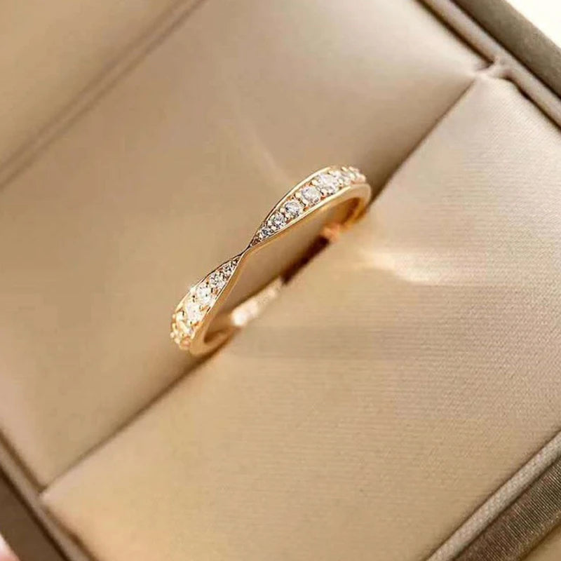 luckacco daily picks fancy cross rings for women simple fashion wedding bands accessories modern lady's everyday ring trendy jewelry drop ship