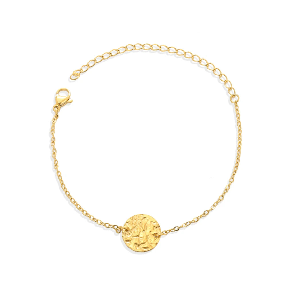 luckacco elegant zircon flowers bracelet for women girls charm gold color stainless steel plant bracelets luxury designer jewelry gifts
