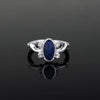 Luckacco 1 Pc The Vampire Diaries Rings Elena Gilbert Daylight Rings Vintage Crystal Ring With Blue Lapis FashionJewelry Movies Cosplay