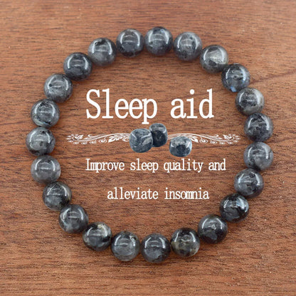 Luckacco Genuine Natural White Jade Bead Bracelet Women Men Round Jades Purify the Soul Stone Elastic Bangle Yoga Meditation Jewelry Gift