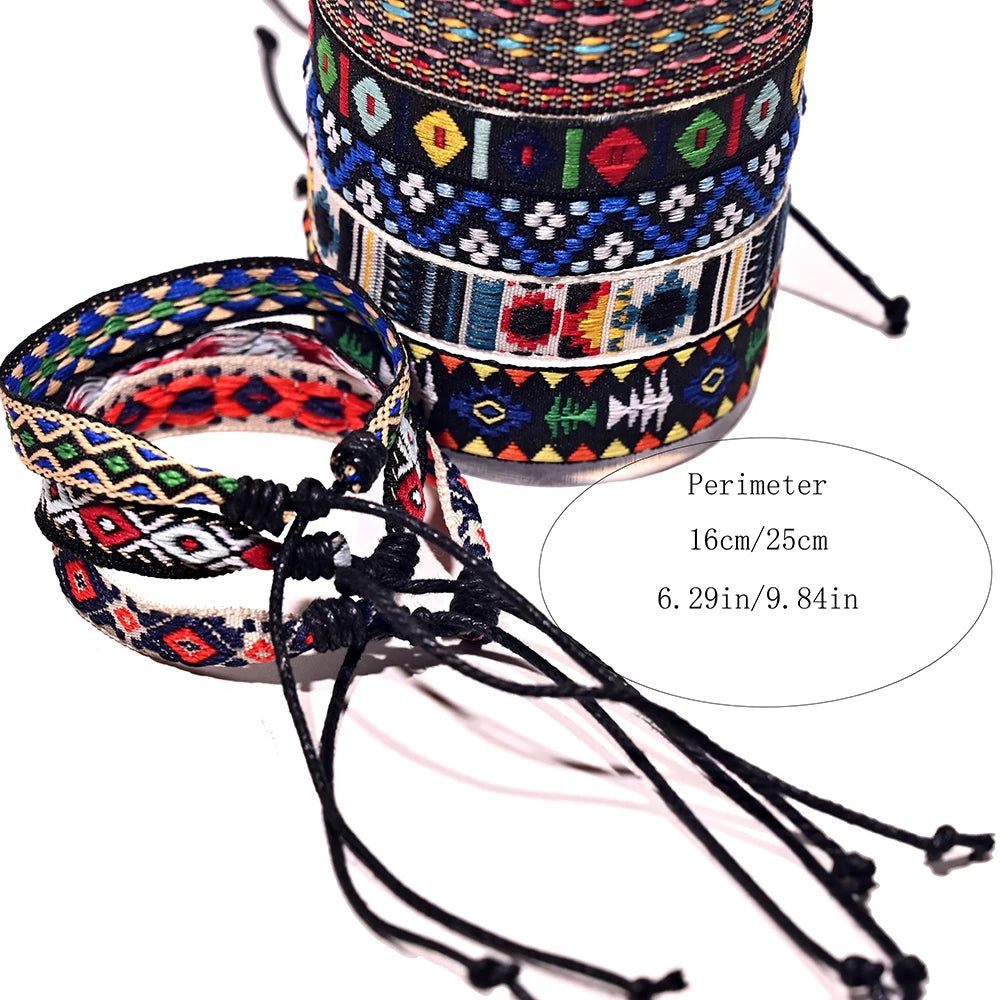 luckacco 10pcs/lot nepal handmade bracelet for women bohemia national rope charm bracelet new jewelry accessories