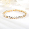 Luckacco Luxury Crystal Tennis Bracelets For Women Wedding Gift Gold Silver Color Metal Roman Chain Bracelets Cubic Zirconia Jewelry