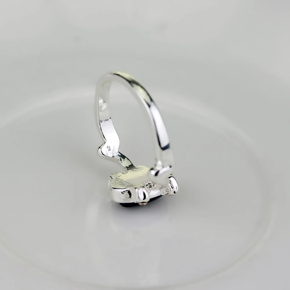 luckacco 1 pc the vampire diaries rings elena gilbert daylight rings vintage crystal ring with blue lapis fashionjewelry movies cosplay