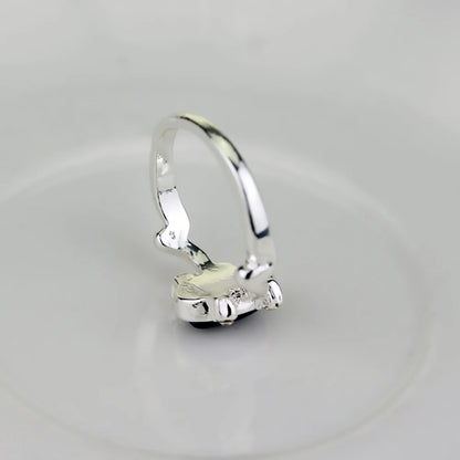 Luckacco 1 Pc The Vampire Diaries Rings Elena Gilbert Daylight Rings Vintage Crystal Ring With Blue Lapis FashionJewelry Movies Cosplay