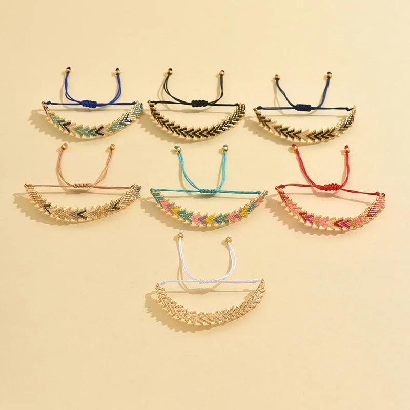 luckacco zhongvi miyuki bead bracelets multi layer bohemian glass seeds handmade adjustable jewelry fashion for women men