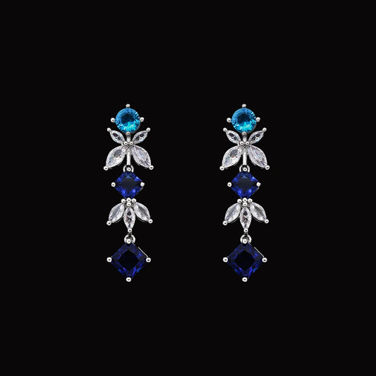 Luckacco 2025 New 4-piece Ring Cubic Zirconia Bridal Wedding Jewelry Set, Dubai Nigeria Crystal Wedding Jewelry Set