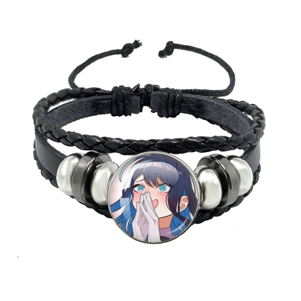 luckacco i love ado bracelets ado kyogen x uta glass bracelets art multilayer braided bracelets bangles jewelry ornament accessories fans