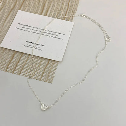 Luckacco New Trendy Fashion 925 Silver Pearl Simple Elegant Thin Chain Pendant Necklace for Women Girl Jewelry Dropship