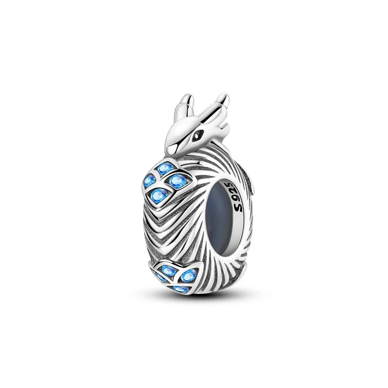 luckacco 925 sterling silver golden charms easter can be opened eggs bead rabbit pendants fit original bracelet diy jewelry gift